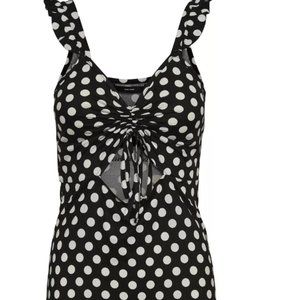 Vero Moda Mary Knot Mini Dress w/Polka Dots